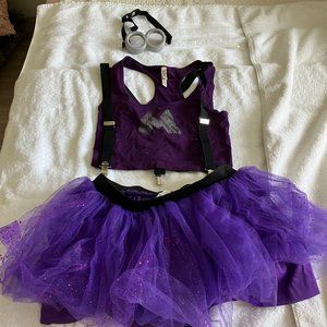 Women's Halloween Purple Minion Costume Outfit